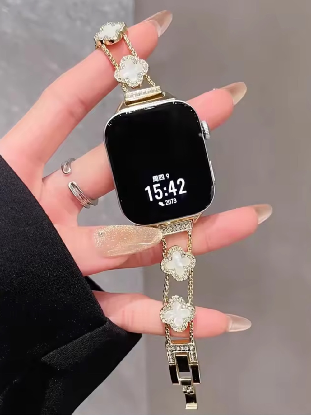 New Apple Elegant Starlight white Smartwatch Bracelet band 42mm44mm45mm49mm